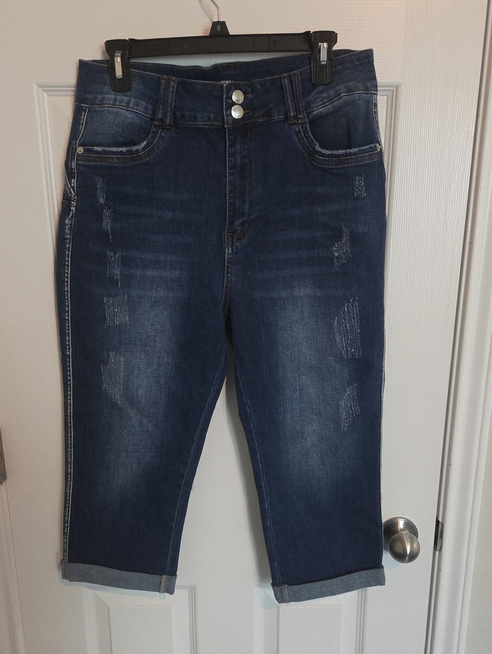 Classic Dark Blue Cropped Women's Jeans Sz 10